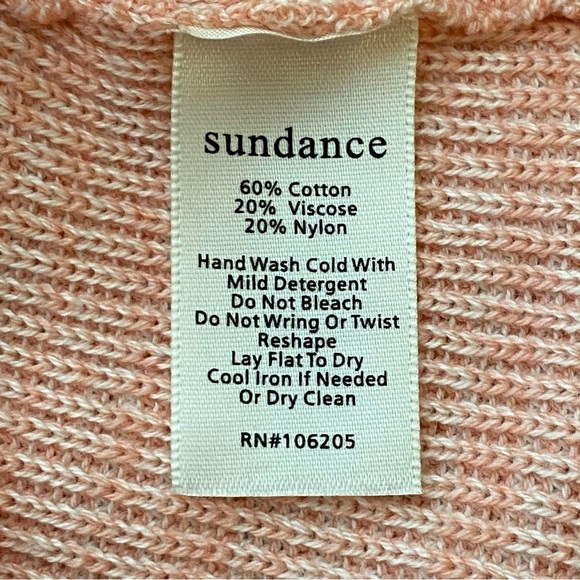 Sundance Baylee Sweater Lightweight V-Neck Ribbed Sleeveless Coral Color Medium - Picture 7 of 8